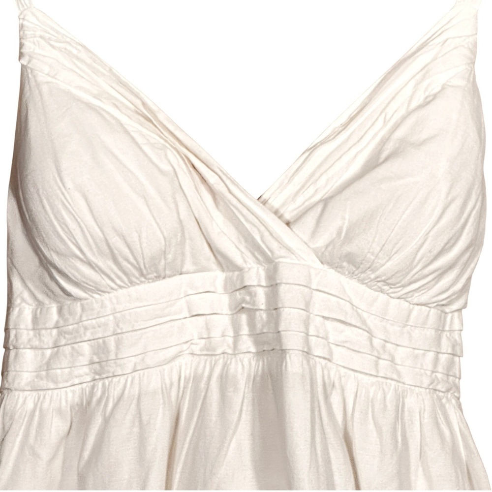 Elle‎ Eyelet Dress Women White Cotton Size M Halter Neck Smocked Back Coquette - Picture 4 of 16